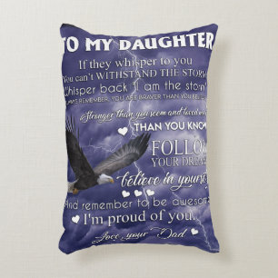 To My Daughter, Daughter Birthday Gift, Baby Girl Decorative Cushion