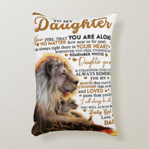 To My Daughter, Daughter Birthday Gift, Baby Girl Decorative Cushion