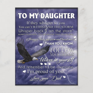 To My Daughter, Daughter Birthday Gift, Baby Girl Flyer