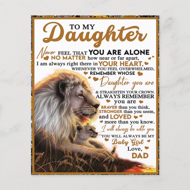 To My Daughter, Daughter Birthday Gift, Baby Girl Flyer (Front)