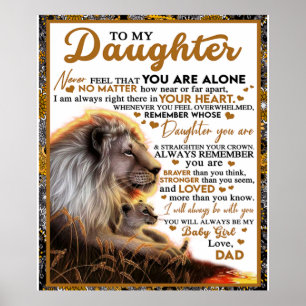 To My Daughter, Daughter Birthday Gift, Baby Girl Poster