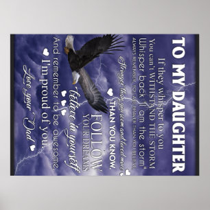 To My Daughter, Daughter Birthday Gift, Baby Girl Poster