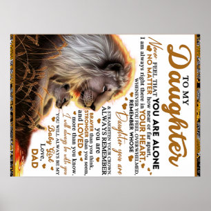 To My Daughter, Daughter Birthday Gift, Baby Girl Poster