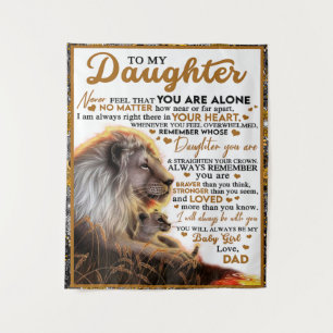 To My Daughter, Daughter Birthday Gift, Baby Girl Tapestry