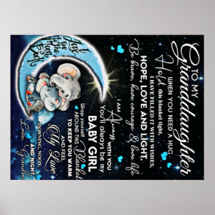 To My daughter Elephant Birthday Gift, Baby Gift Poster