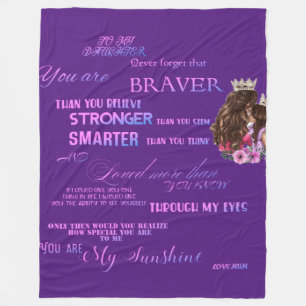To my daughter fleece blanket