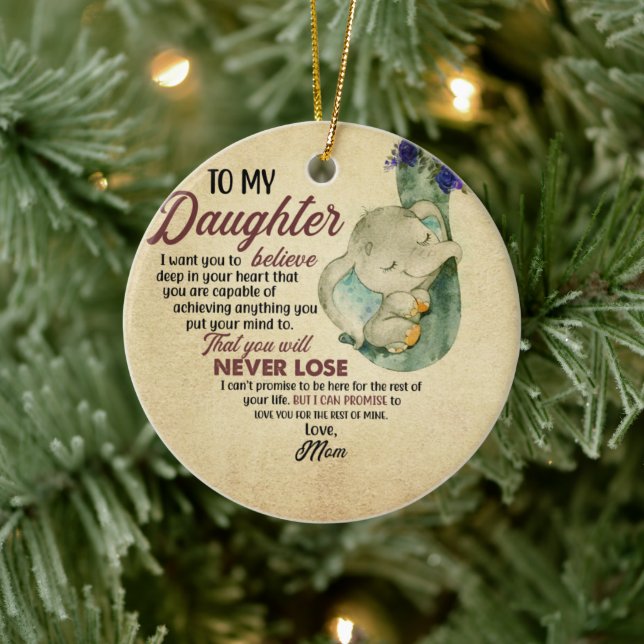 To my daughter from mum ceramic ornament (Tree)