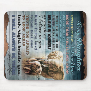 To My Daughter Funny Gift Family Present Mouse Pad
