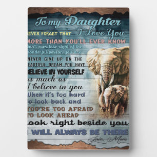 To My Daughter Funny Gift Family Present Plaque