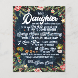 To My Daughter Gift, Christmas Letter To Daughter Flyer