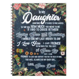 To My Daughter Gift, Christmas Letter To Daughter Notebook