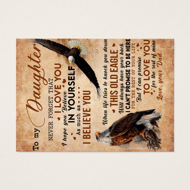 To My Daughter Gift, Dad And Daughter, Eagle Lover (Front)