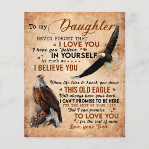 To My Daughter Gift, Dad And Daughter, Eagle Lover Flyer