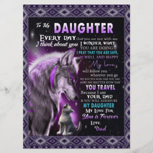To My Daughter Gift, Daughter And Dad, Wolf Lovers Menu