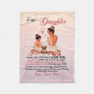 To My Daughter Gift, Daughter And Mum, Love Letter Fleece Blanket