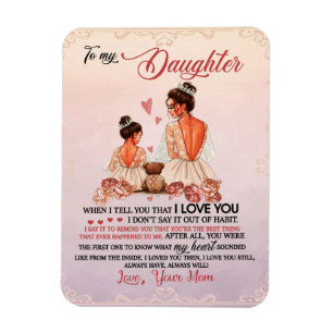 To My Daughter Gift, Daughter And Mum, Love Letter Magnet