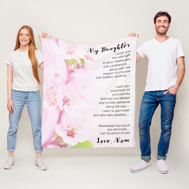 To My Daughter Gift Fleece Blanket (In Situ)