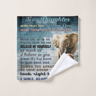 To My Daughter, Gift For Kid, Letter To Daughter Wash Cloth