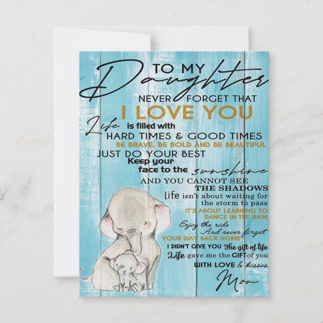 TO MY DAUGHTER | Gift For Your Kid Invitation (Front)
