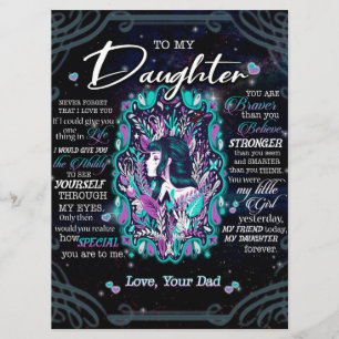 To My Daughter Gift, Letter To Daughter From Dad Menu