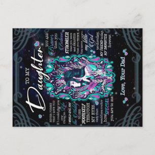 To My Daughter Gift, Letter To Daughter From Dad Postcard