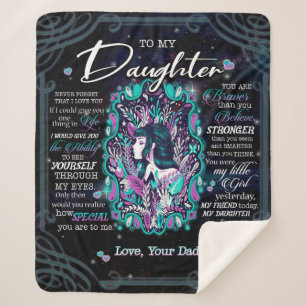 To My Daughter Gift, Letter To Daughter From Dad Sherpa Blanket