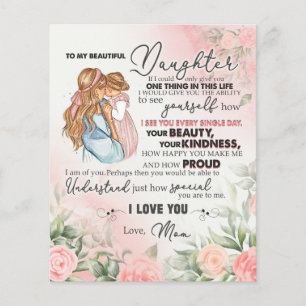 To My Daughter Gift, Love Letter Daughter And Mum Flyer