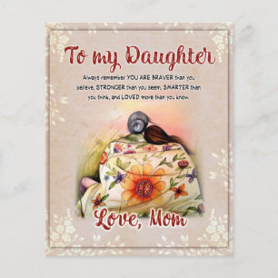 To My Daughter Gift, Love Letter Daughter And Mum Flyer