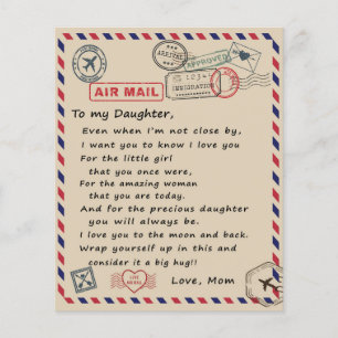 To My Daughter Gift, Love Letter Daughter And Mum Flyer