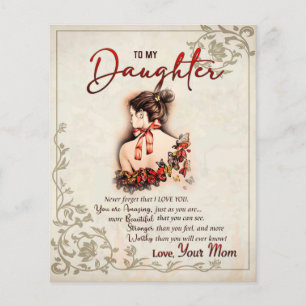 To My Daughter Gift, Love Letter Daughter And Mum Flyer