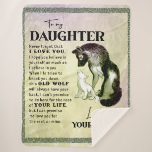 To My Daughter Gift, Love Letter Daughter And Mum Sherpa Blanket