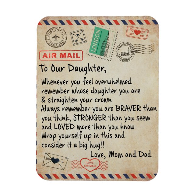 To My Daughter Gift, Love Letter To Our Daughter Magnet (Vertical)