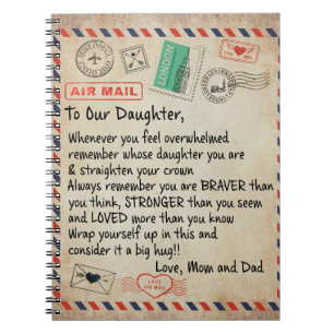 To My Daughter Gift, Love Letter To Our Daughter Notebook