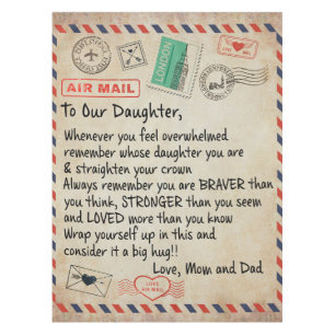 To My Daughter Gift, Love Letter To Our Daughter Tablecloth