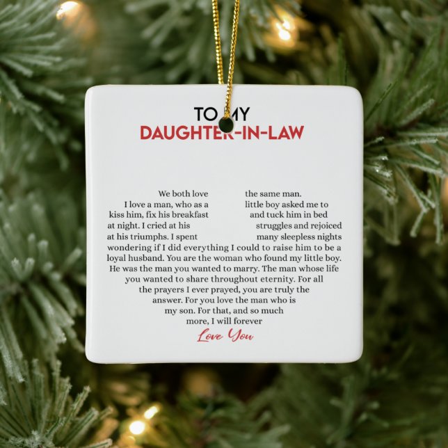 To my daughter -in-law ceramic ornament (Tree)