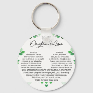 To my daughter in law key ring