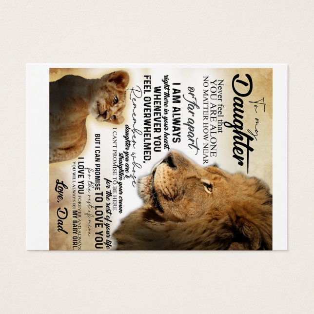 To My Daughter Lion Family Gift, Daughter Birthday (Front)