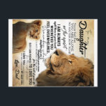 To My Daughter Lion Family Gift, Daughter Birthday Postcard<br><div class="desc">To My Daughter Lion Family Gift, Daughter Birthday A cute gift for a special person. The pattern is the best gift to friends and family it is also a perfect holiday or birthday gift idea Dog lovers, girls, boys, kids, teens, and adults on Christmas, and New Year, Thanksgiving Day, Christmas...</div>