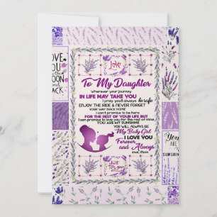 To my daughter, my baby girl i love you forever invitation