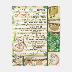 To My Daughter Never forget i love you from mum Fleece Blanket