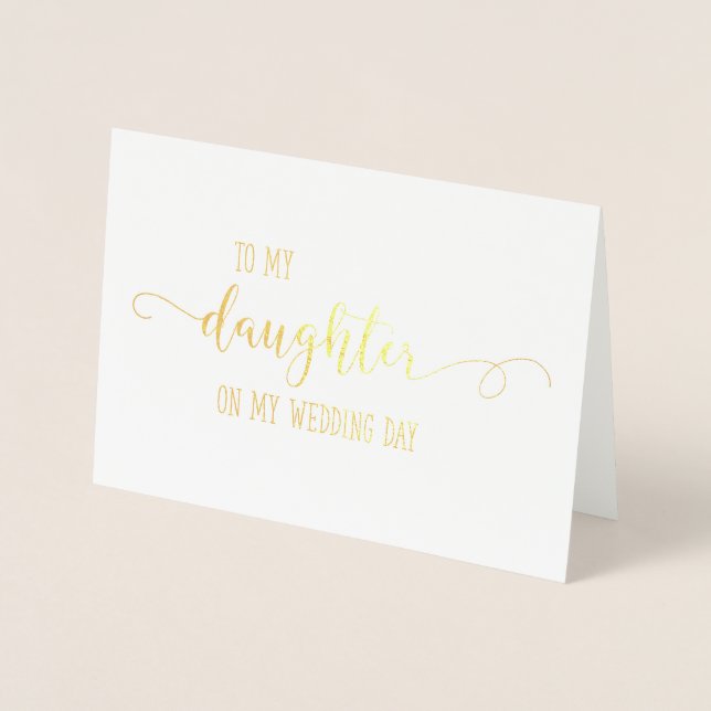 To My Daughter On My Wedding Day Thank You Card (Front)