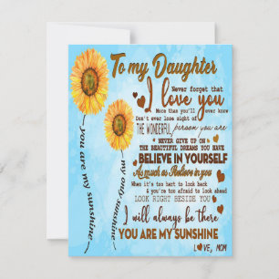 To my daughter   Special letter to my daughter Invitation