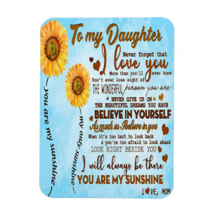 To my daughter Special letter to my daughter Magnet