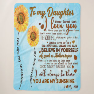 To my daughter Special letter to my daughter Sherpa Blanket