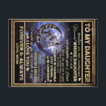 To My Daughter Wolf Birthday Gift, Funny Gift Postcard<br><div class="desc">To My Daughter Wolf Birthday Gift, Funny Gift A cute gift for a special person. The pattern is the best gift to friends and family it is also a perfect holiday or birthday gift idea Dog lovers, girls, boys, kids, teens, and adults on Christmas, and New Year, Thanksgiving Day, Christmas...</div>