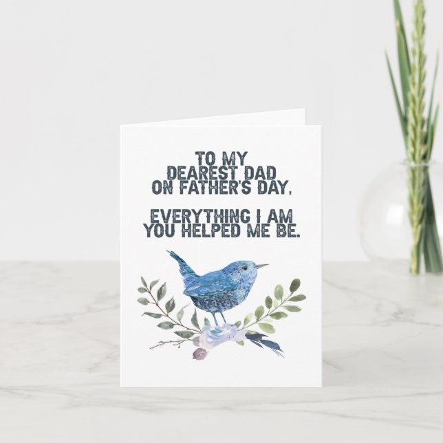 To My Dearest Dad Father's Day Bird Card (Front)