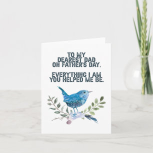 To My Dearest Dad Father's Day Bird Card