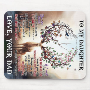 To My Deer Daughter Gift, Daughter Birthday Gift Mouse Pad