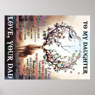 To My Deer Daughter Gift, Daughter Birthday Gift Poster
