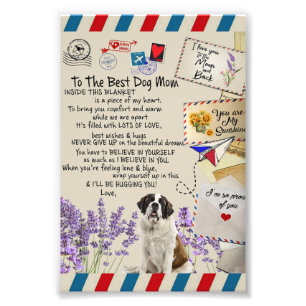 To My Dog Mum Gift, Dog Lover Gift, Mum Cute Gift Photo Print